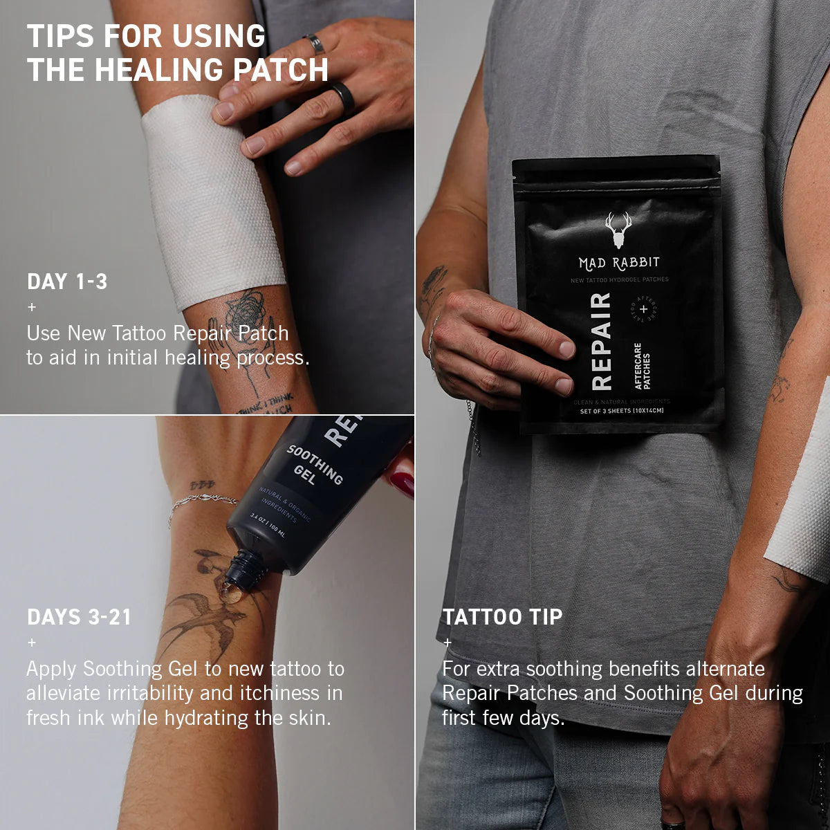 Tattoo Rapid Repair Patches by Mad Rabbit 3 sheets