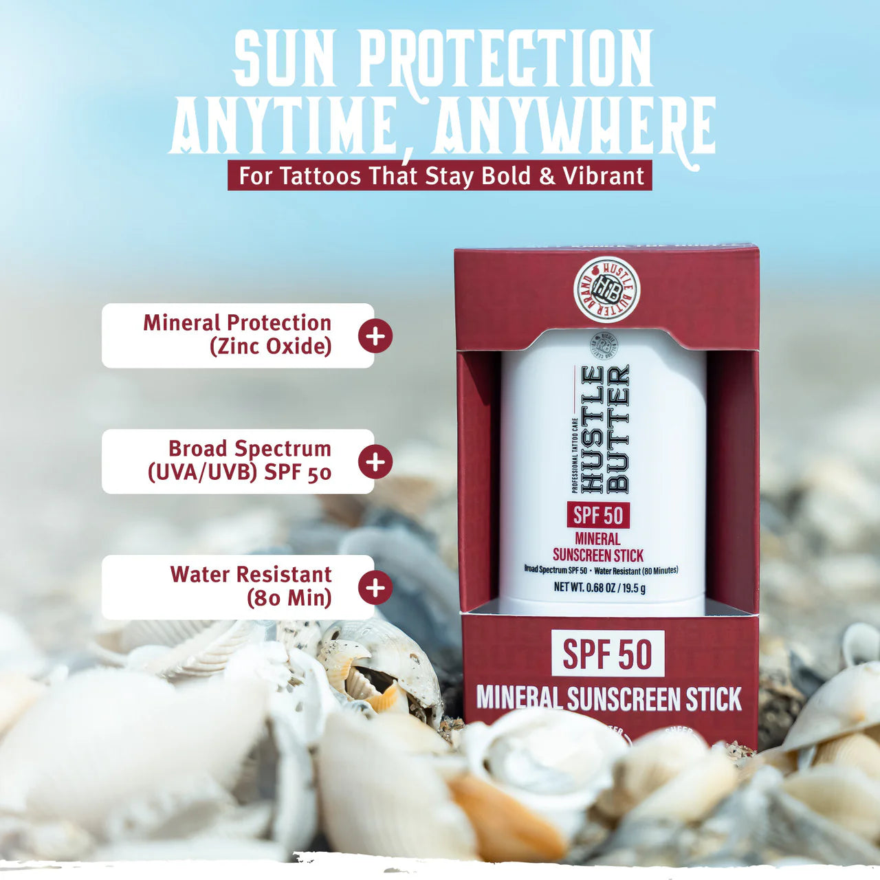 New Drop! Hustle Butter Mineral Sunscreen Stick – SPF 50