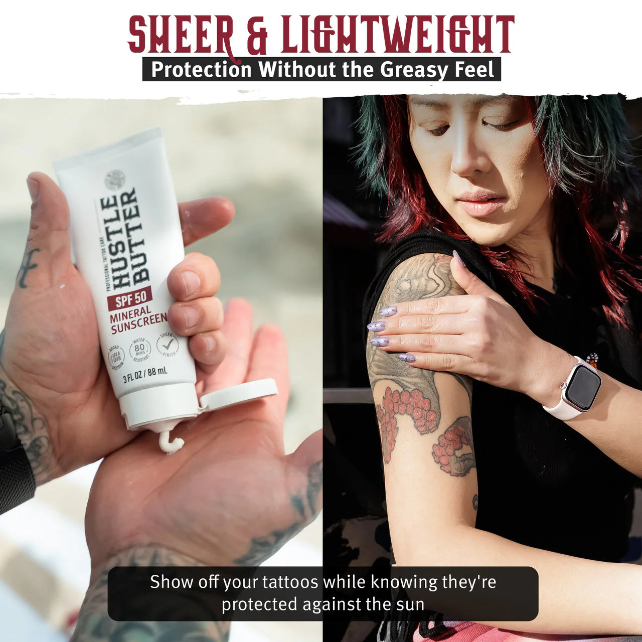 Hustle Butter SPF 50 Sun Screen Lotion- New