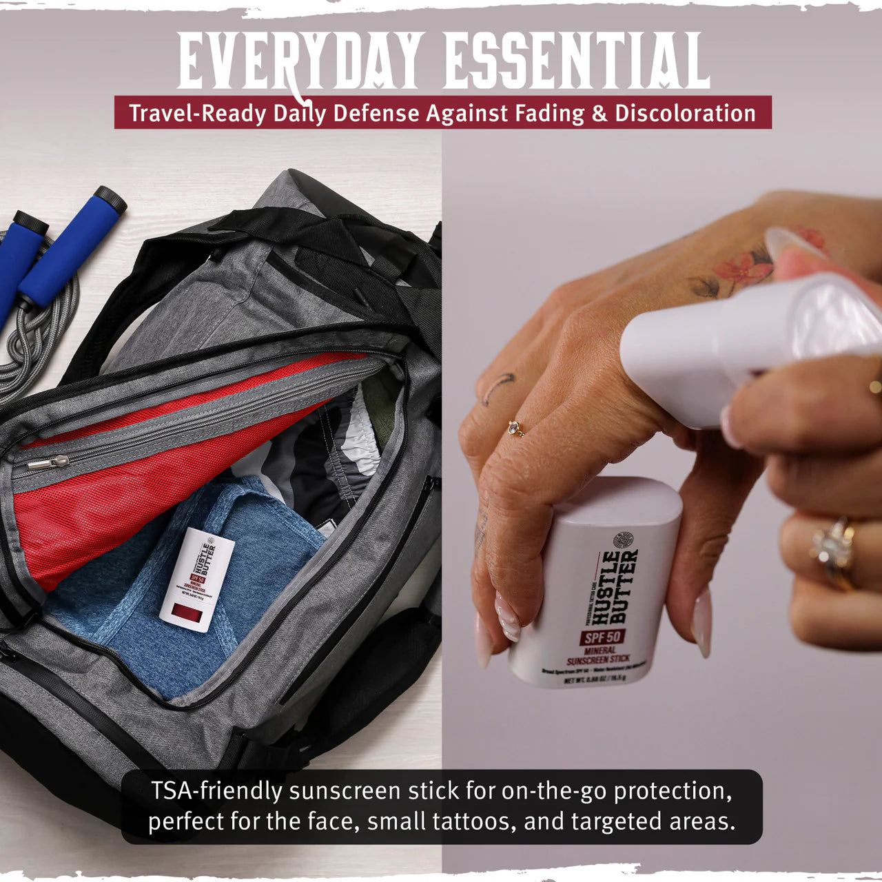 New Drop! Hustle Butter Mineral Sunscreen Stick – SPF 50
